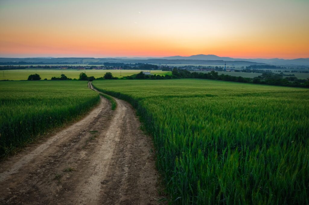 landscape prirodna fotografia vidiek zapad slnka