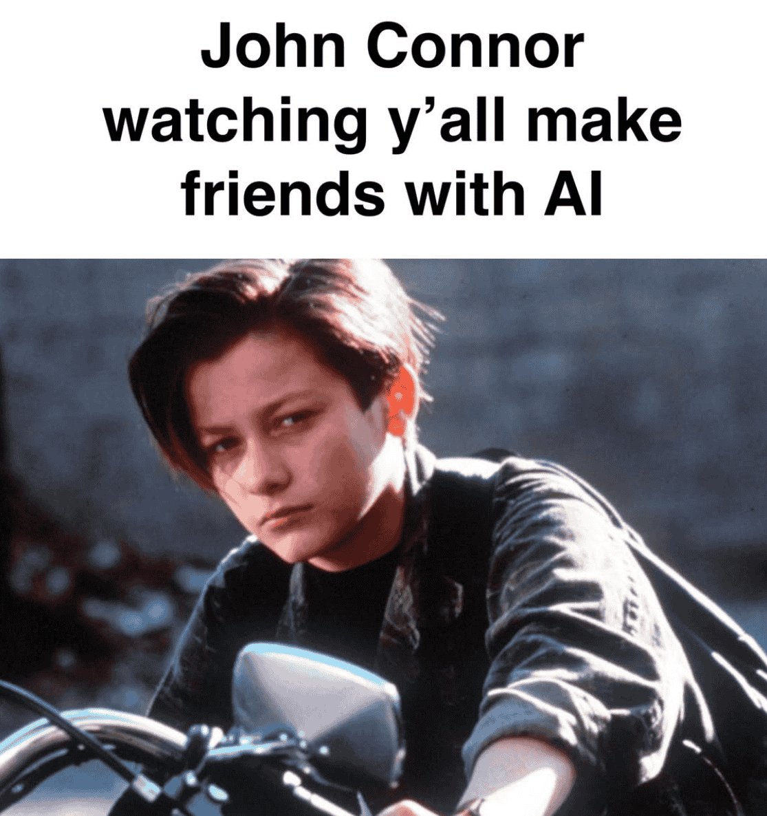 umela inteligencia vo fotografii john connor je skepticky voci AI